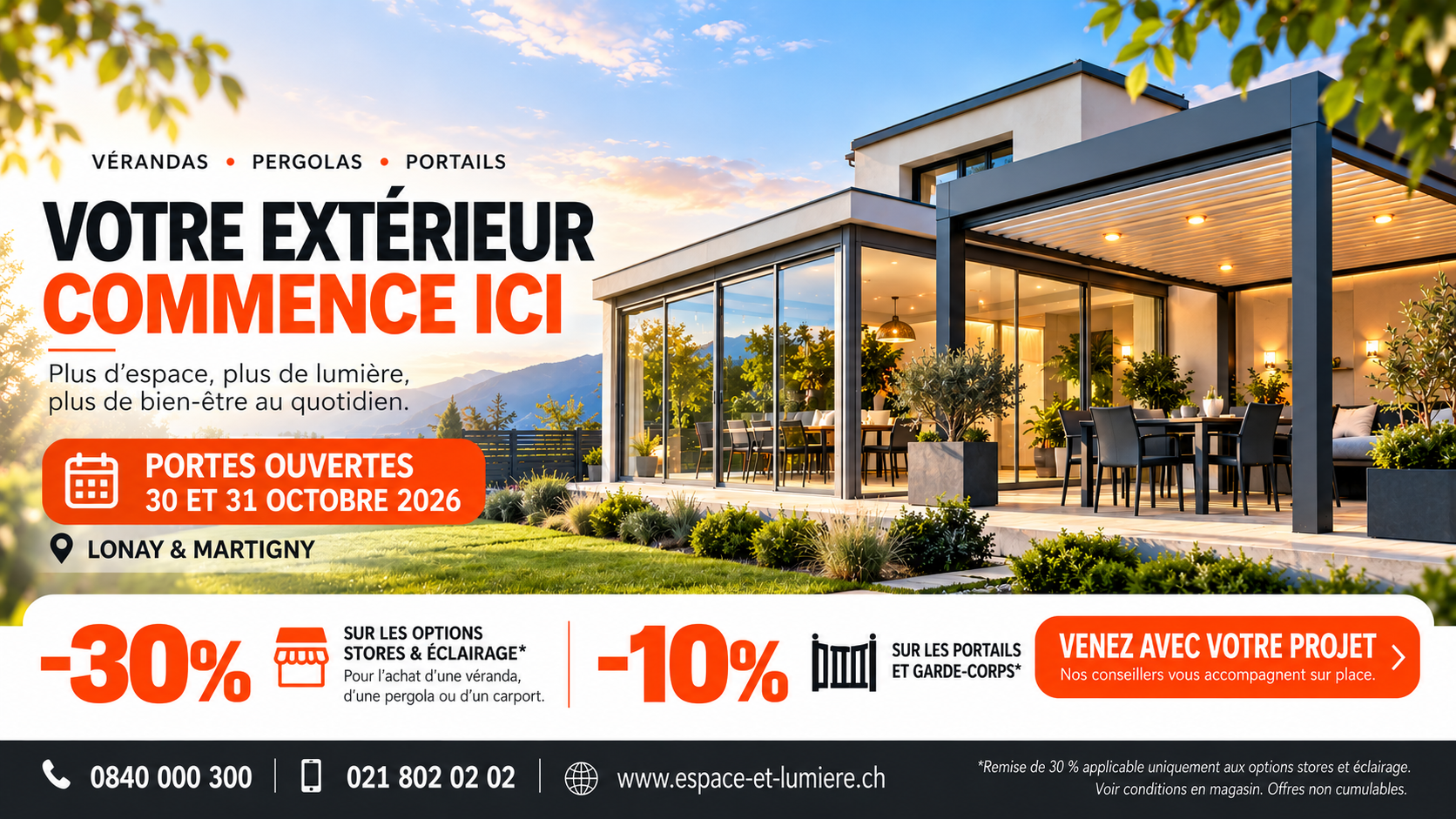 Véranda et Pergola canton de VAUD Votre extérieur commence ici
