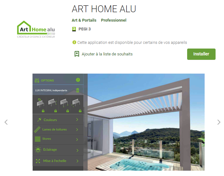 Art home Alu - Application
