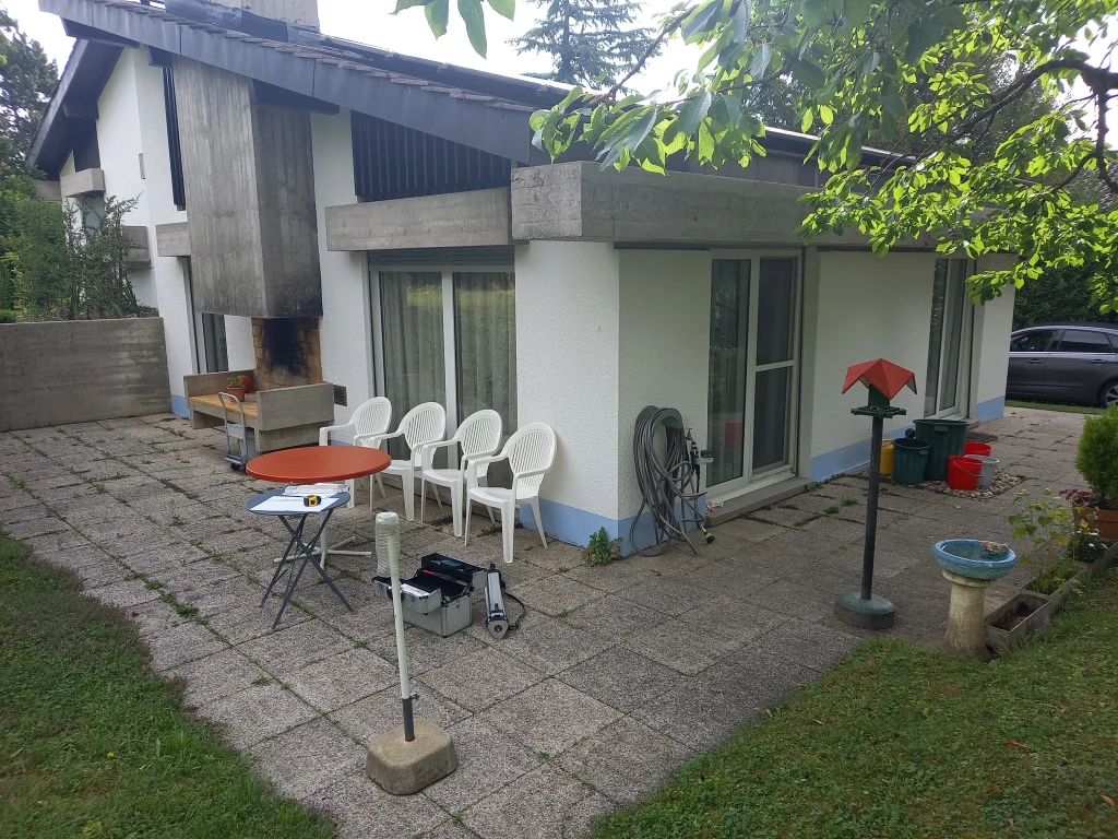 Vue de la terrasse avant travaux