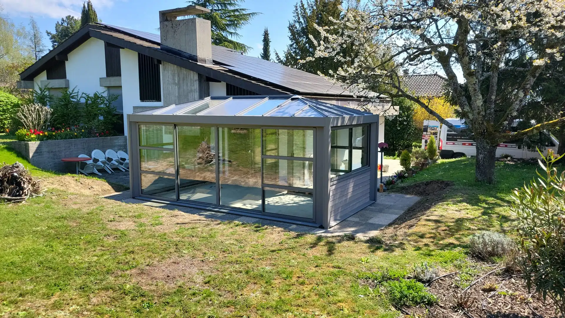 Véranda extension en harmonie avec la maison